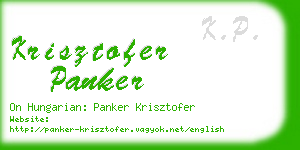 krisztofer panker business card